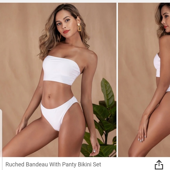 Other - NWT white bandeau bikini